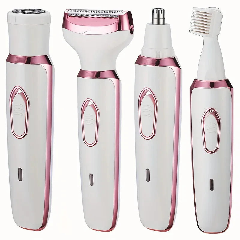 Depiladora Eléctrica Multifuncional 4 en 1, Bikini, Cejas, Axilas