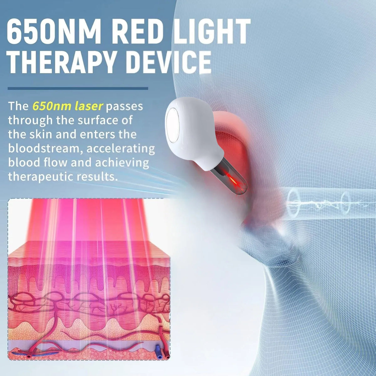 Terapia de Luz Roja Para Oídos y Nariz de 650MN - Otoluxe