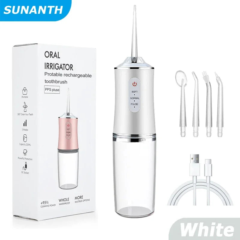Irrigador Bucal Portátil Recargable, Sonrisa Perfecta y Encías Sanas