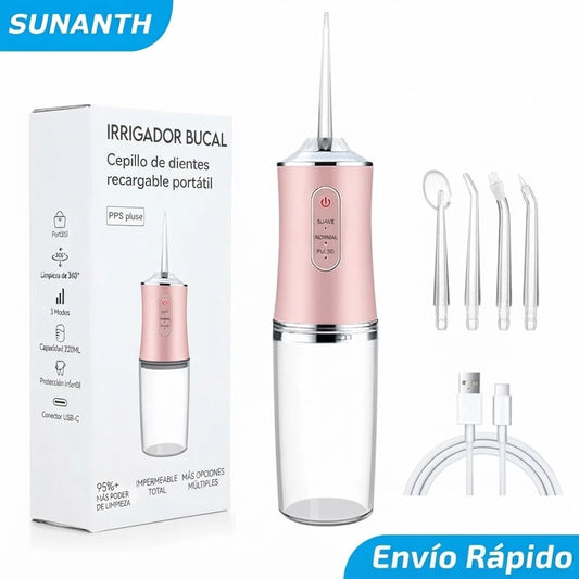 Irrigador Bucal Portátil Recargable, Sonrisa Perfecta y Encías Sanas