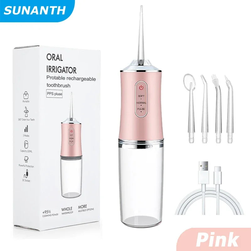 Irrigador Bucal Portátil Recargable, Sonrisa Perfecta y Encías Sanas