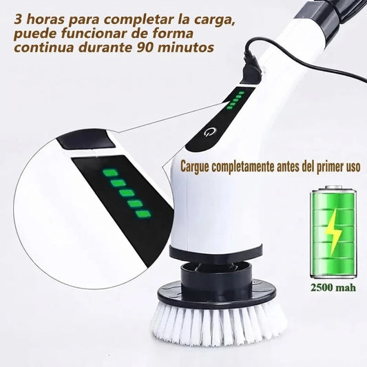 Cepillo De Limpieza De Baño y Cocina Eléctrico 3,6 y 9 Accesorios