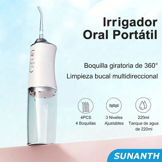 Irrigador Bucal Portátil Recargable, Sonrisa Perfecta y Encías Sanas